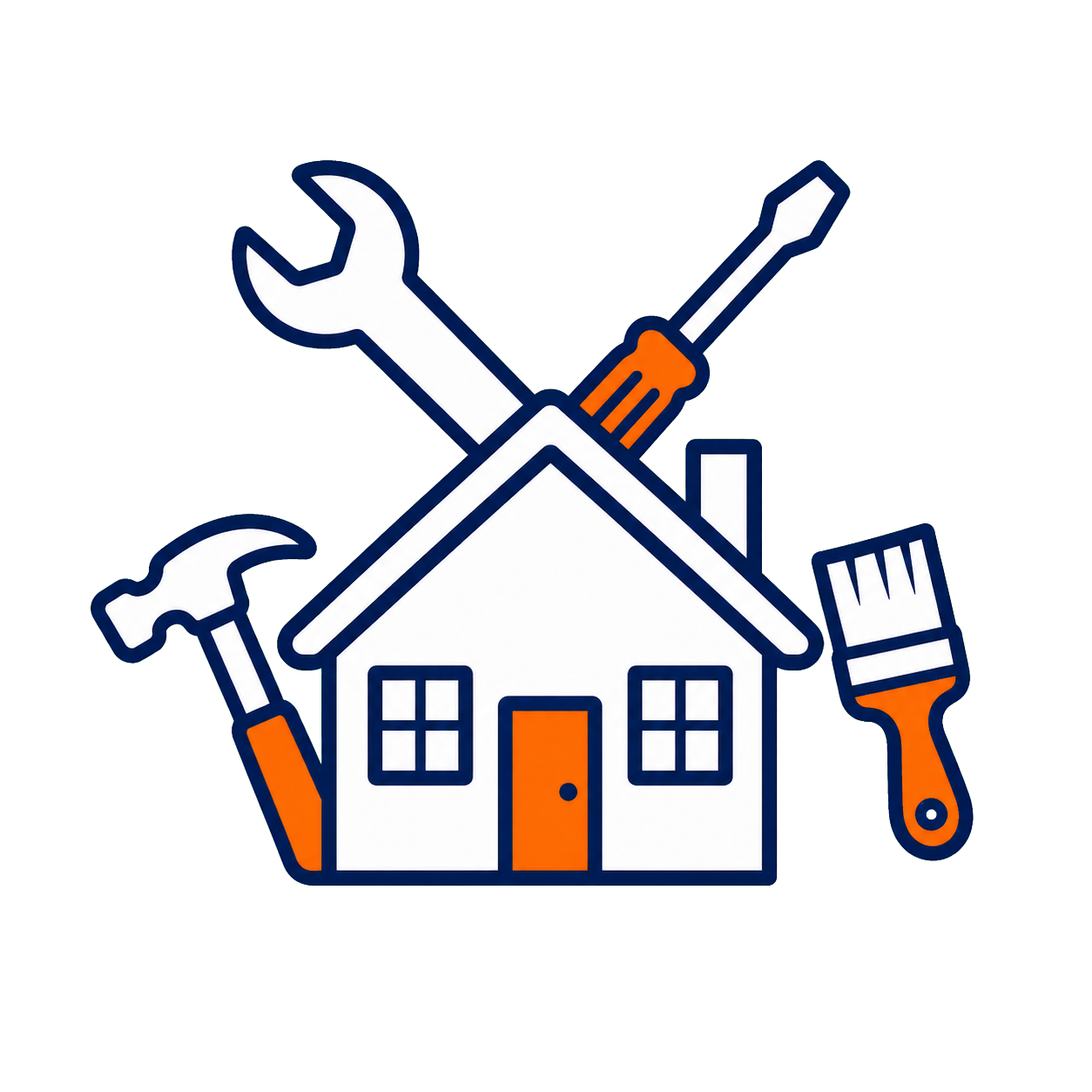 Property repair tools illustration